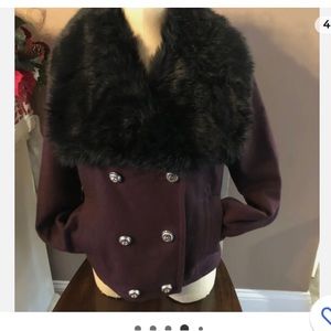 Juicy Couture Wool and Fur Jacket